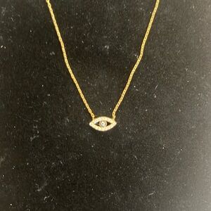 Gold Evil Eye Pendant Necklace